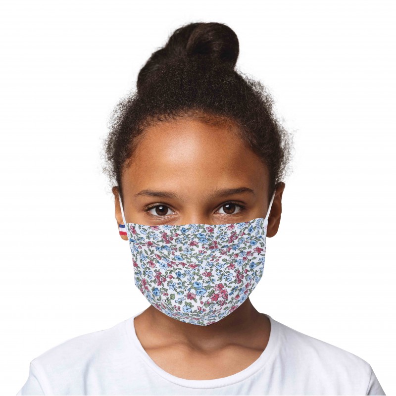 Masque enfant catégorie 1 en tissu lavable et réutilisable - Bastié